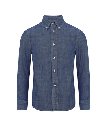 BOYS BLUE LINEN SHIRT