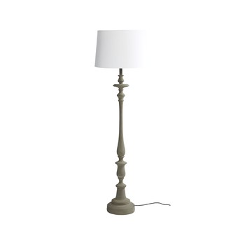 Grey Spindle Floor Lamp