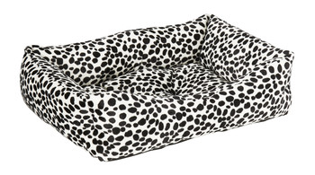 black and white dog bed chill dog