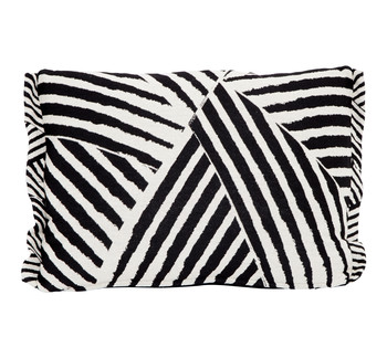 Black And White Striped cushion
