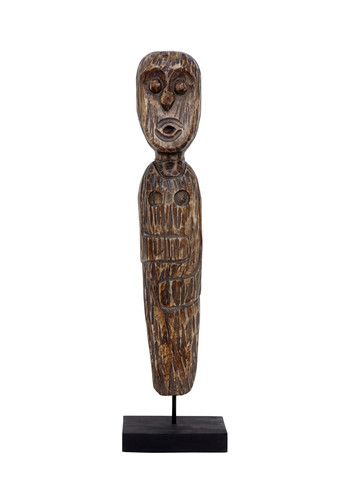 Wood Effect Aztec Statue