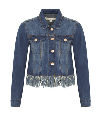 Fringe Hem Denim Jacket