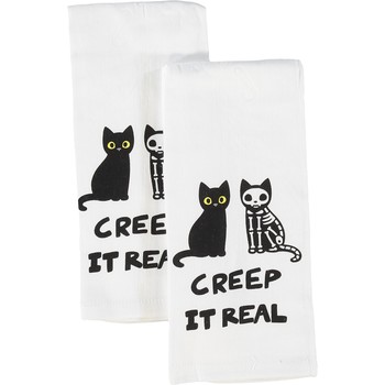 Two Pack Creep It Real Tea Towels