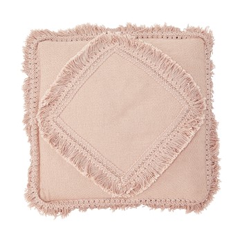 Pink Diamond Tassel Cushion