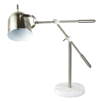 Silver Reading Light with Marble Base
