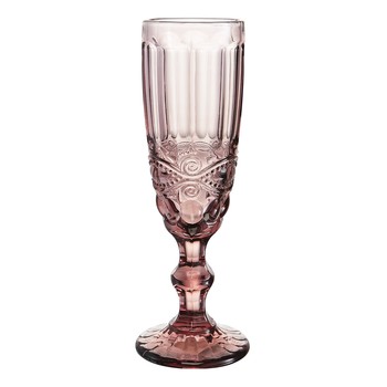 Chunky Purple Flute Glass