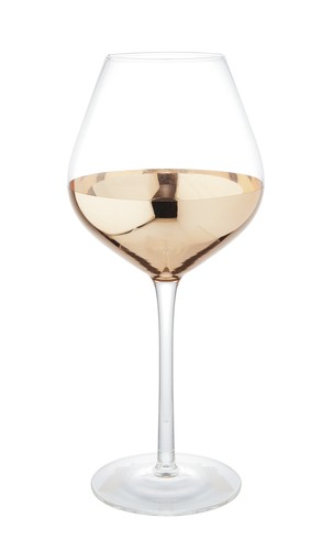 Wine Glass with Copper Base
