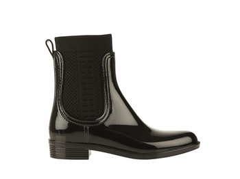 Black patent boots