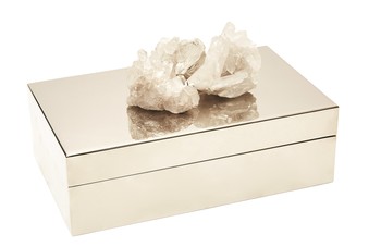 Mirror Box With Gem Crystal Lid