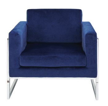 Navy Blue Velvet Chair