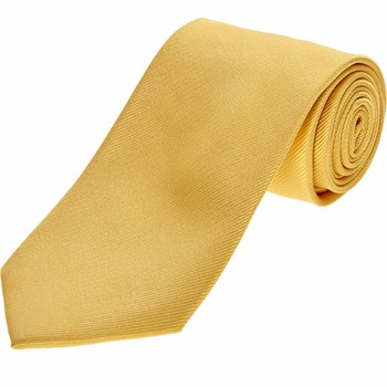 Yellow Twill Silk Tie