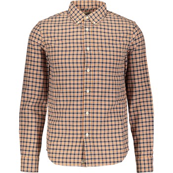 Kariertes Hemd, Orange- Blau