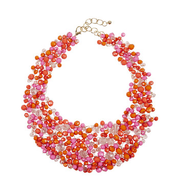 Halskette, Rosa Rot, Perlen