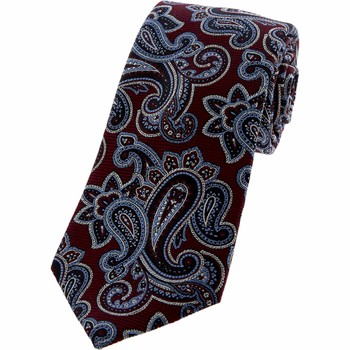 Paisley Patterned Silk Tie
