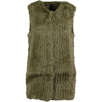 Olive Green Faux Fur Gilet
