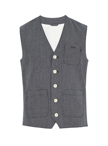 Blue & White Waistcoat