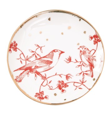 Red Holly Dessert Plates
