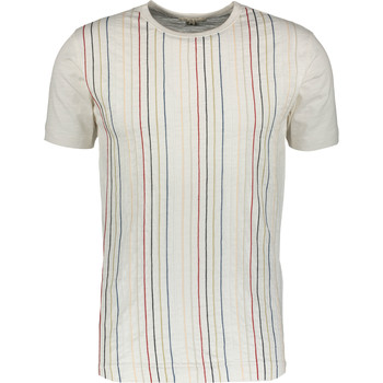 Cream & Multi Chain Stitch T Shirt