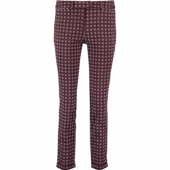 Bordeaux Mini Geometric Print Trousers