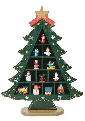 Christmas Tree With Wooden Figures