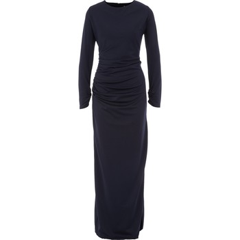 Navy Ruched Gown