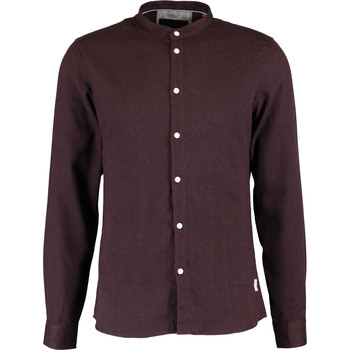 Rotbraunes Hemd Stehkragen